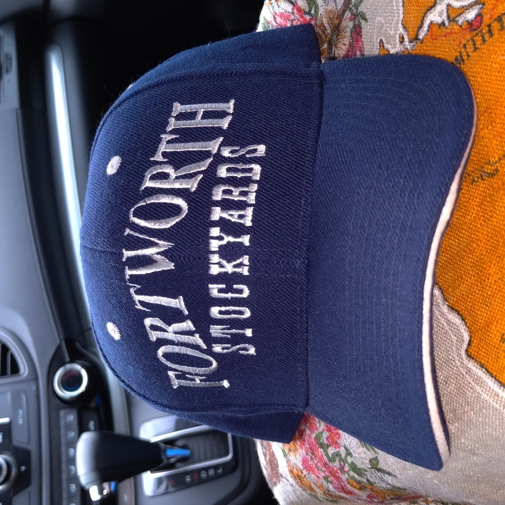 Fort Worth Stockyards Embroidered Logo Strap-on Hat Cap OSFA